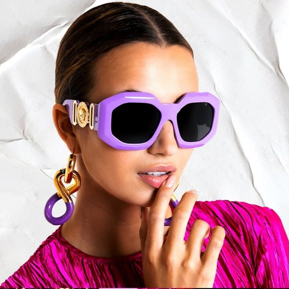 Versace VE4424U 536687 Sunglasses MEDUSA BIGGIE Lilak Gray Oversized Women main image 11